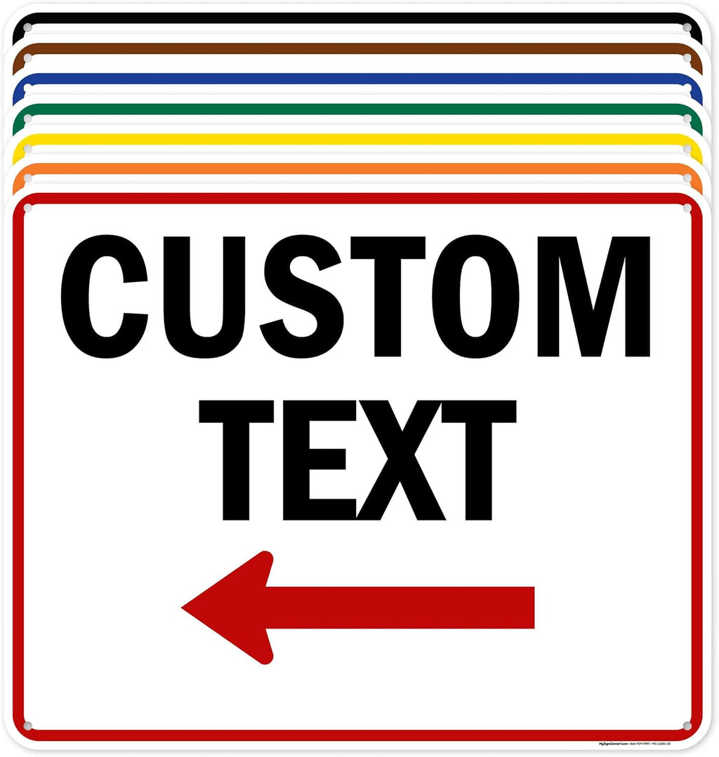 Custom Arrow, Custom Directional Sign, Left Arrow, 24x30 Inches, 55 mil thick