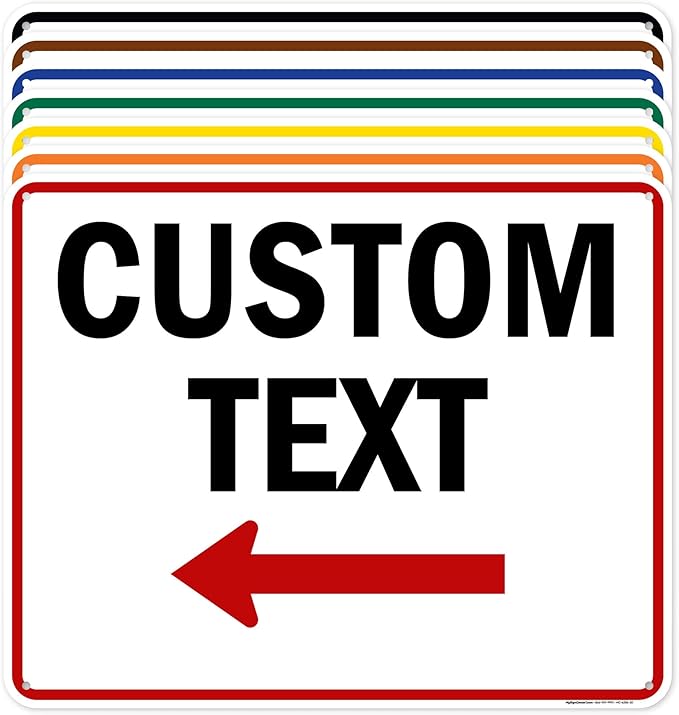 Custom Arrow, Custom Directional Sign, Left Arrow, 24x30 Inches, 55 mil thick by MySignCenter