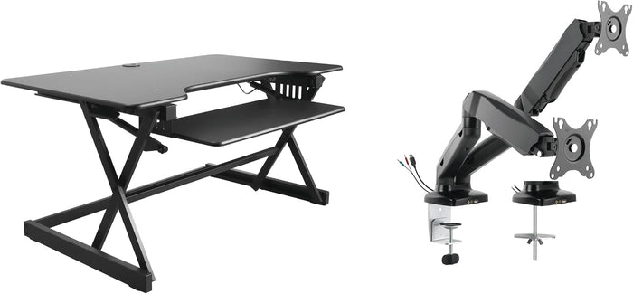 Rocelco 40" Height Adjustable Standing Desk Converter