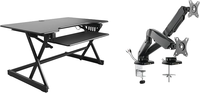 Rocelco 40" Height Adjustable Standing Desk Converter by Rocelco