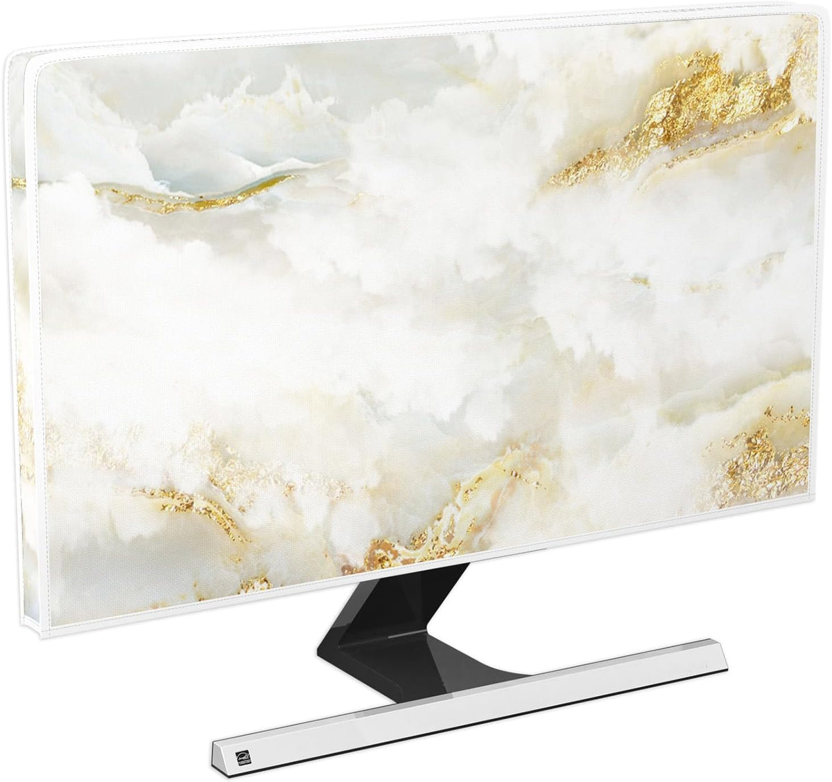 Baocicco White Gold Waterproof TV Display Screen Cover