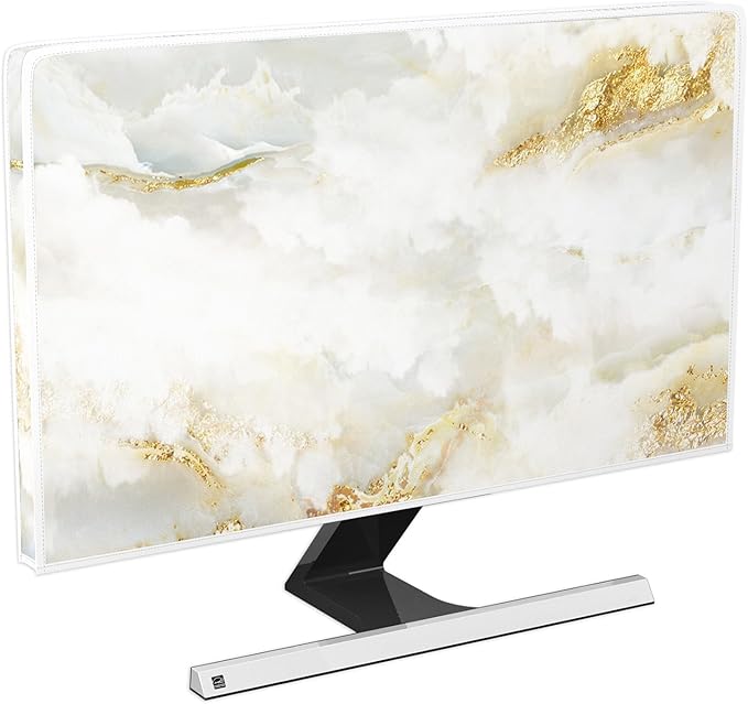 Baocicco White Gold Waterproof TV Display Screen Cover by Baocicco