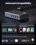 200W USB C Charger Block, GaN IV Charging Station 8 Ports, QC4.0 Fast Charging - Image 3