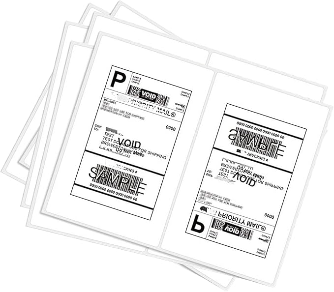 BESTEASY 16000 Round Corner Half Sheet Self Adhesive Shipping Labels by BESTEASYLABELPRINTER