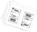Round Corner Half Sheet Self Adhesive Shipping Labels by BESTEASYLABELPRINTER