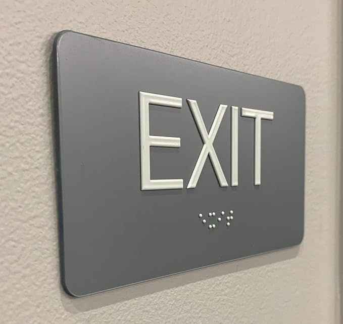 ADA Compliant Exit Sign with Braille - Image 3