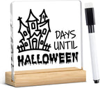 Halloween Countdown Acrylic Sign, Funny Halloween Countdown Advent Decorations by YUANHAO