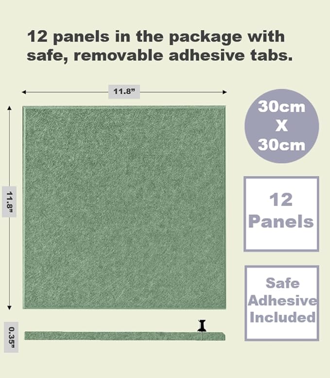 DECORITA Green Bulletin Board | Large Cork Boards Alternative - Image 3
