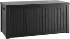 TARKARI 150 Gallon Lockable Resin Deck Box, Waterproof & UV-Resistant Outdoor by Home