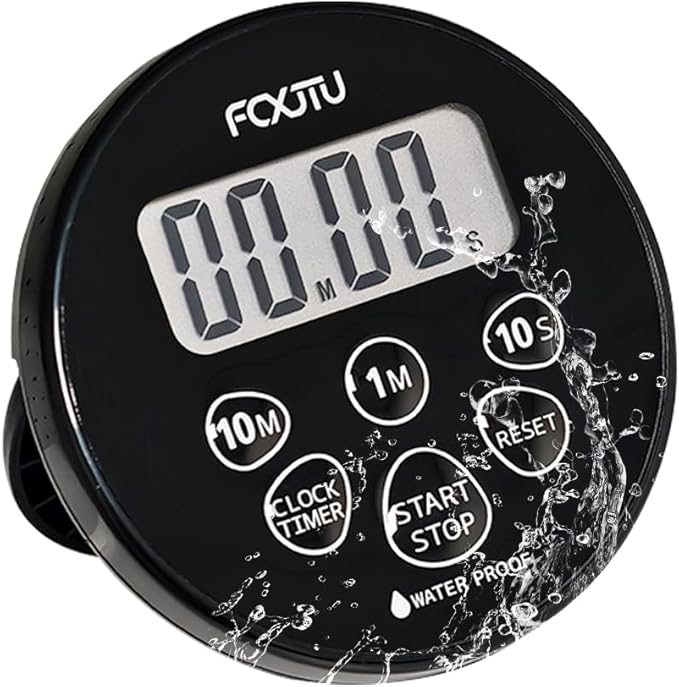 FCXJTU Digital Waterproof Shower Clock Timer, Bathroom Shower Countdown Timer by FCXJTU