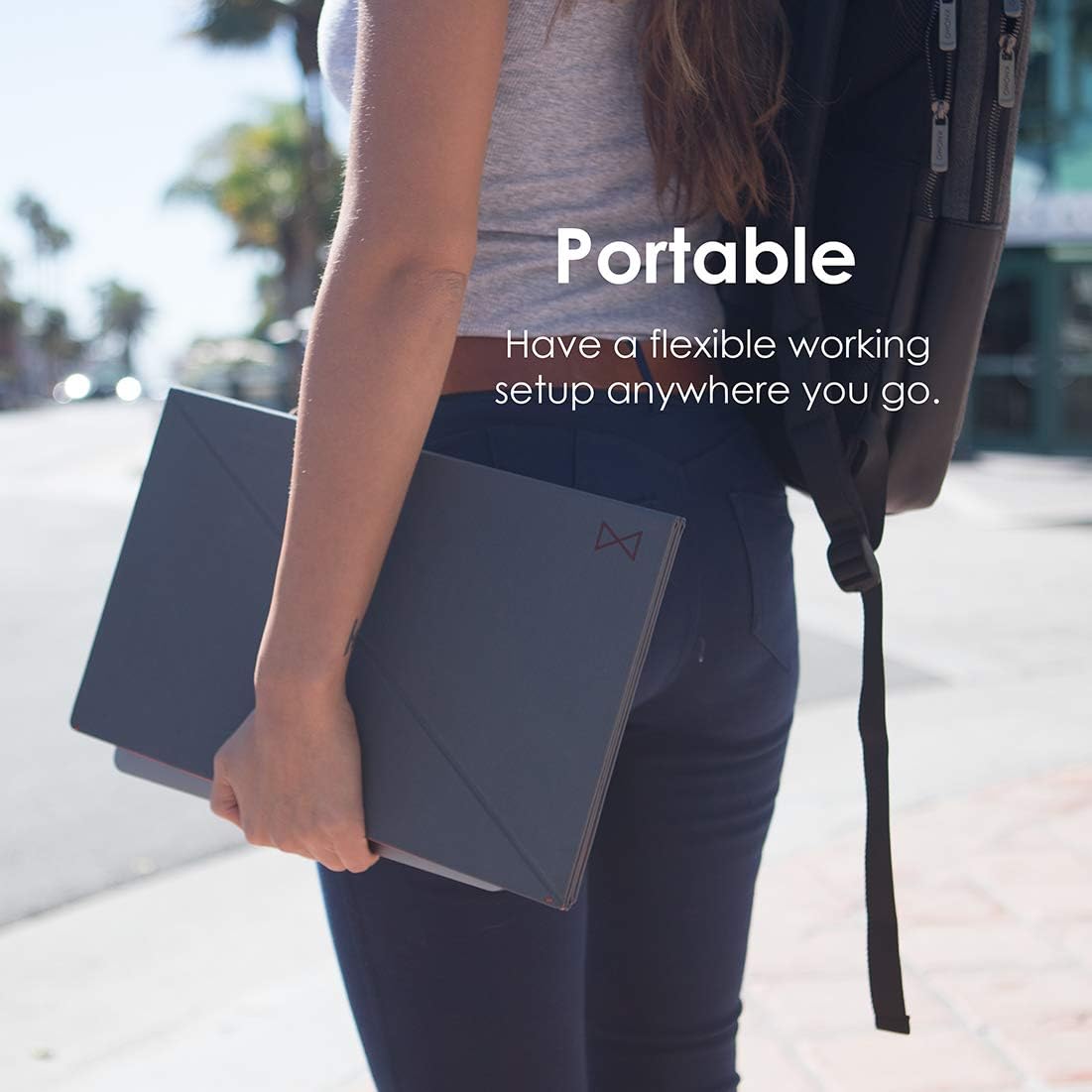 DesignNest Levit8 Portable Standing Desk Work Station Foldable Sit to Stand L...
