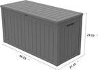 PATIOEASY 100 Gallon Waterproof Large Resin Deck Box，Storage Box - Image 3