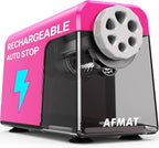 AFMAT 6-Hole Electric Pencil Sharpener Heavy Duty, Pencil Sharpener by AFMAT