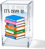Vgrti It's Okay To Make Mistakes Acrylic Cosmetic Pencil Pen Holder Cup by Unknown