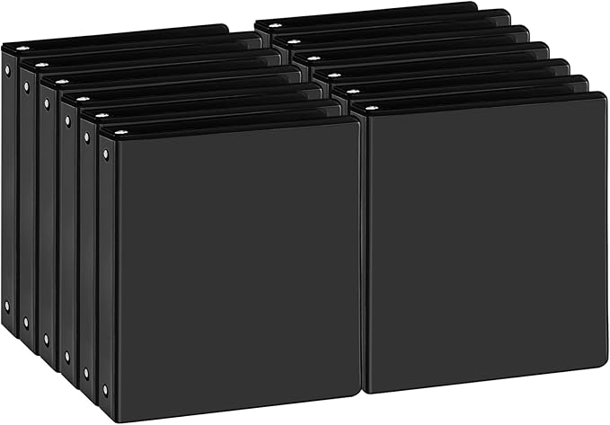 1 inch 3-Ring Binder, Bulk Basic Binders by SUQJOYOFFICE