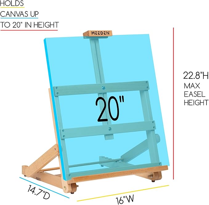 MEEDEN Heavy-Duty H-Frame Tabletop Easel: Adjustable Studio Desktop Easel - Image 2