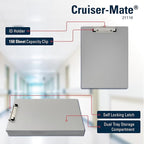 Saunders Metal Clipboard with Storage, Letter Size Paper Organizer, Slim Steel - Image 3