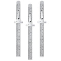 3 Pieces 6 Inch 15 cm Pocket Ruler Flexible Precision Stainless Steel Ruler by Frienda