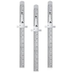 3 Pieces 6 Inch 15 cm Pocket Ruler Flexible Precision Stainless Steel Ruler by Frienda