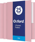 Oxford Twin-Pocket Folders, Textured Paper, Letter Size, Holds 100 Sheets by Oxford