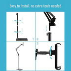 Hosann Century Tablet Floor Stand Holder 360° Rotatable Metal Tablet Stand - Image 4