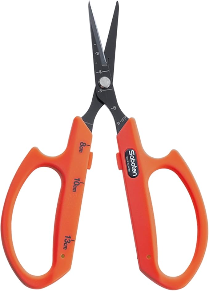 Saboten Fluorine Coated Angled Blade Trimming Scissors Orange PT-2 160mm by DL+Wholesale