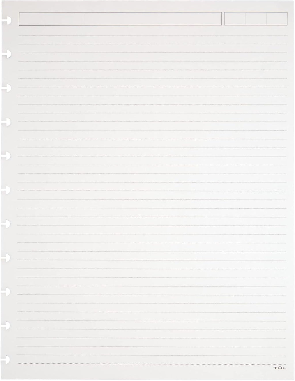 TUL Custom Note-Taking System Discbound Refill Pages, 8.5" x 11" Narrow Ruled, Letter Size, 100 Pages (50 Sheets), White