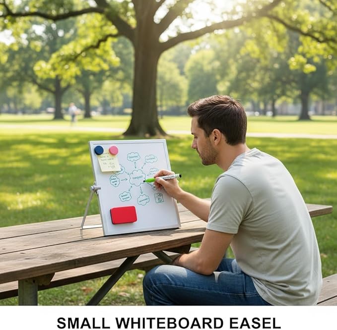 MXG 10x10 Inch Magnetic Dry Erase Board, Double Sided Small Whiteboard - Image 6