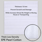 135 Pcs Moving Supplies with 3 Size Cushion Foam Pouch 1/16 Inch Thickness, 60 Pcs Fragile Stickers to Protect Ornament Cup Glasses China Dishes Shipping Storage Transportation (7.5x7.5 7.5x12 12x12)