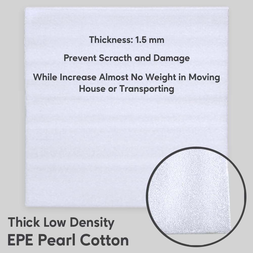 135 Pcs Moving Supplies with 3 Size Cushion Foam Pouch 1/16 Inch Thickness, 60 Pcs Fragile Stickers to Protect Ornament Cup Glasses China Dishes Shipping Storage Transportation (7.5x7.5 7.5x12 12x12)