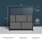 Stand Up Desk Store Expanse Modular Wall | 70'' x 70'' Wall | Expandable - Image 4