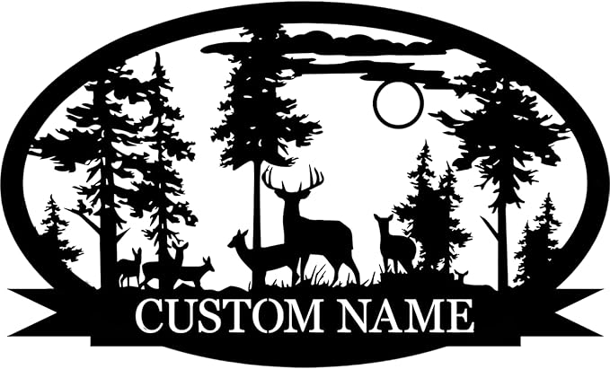 Personalized Deer Metal Cabin Sign | Custom Metal Sign | Personalized Camping - Image 8
