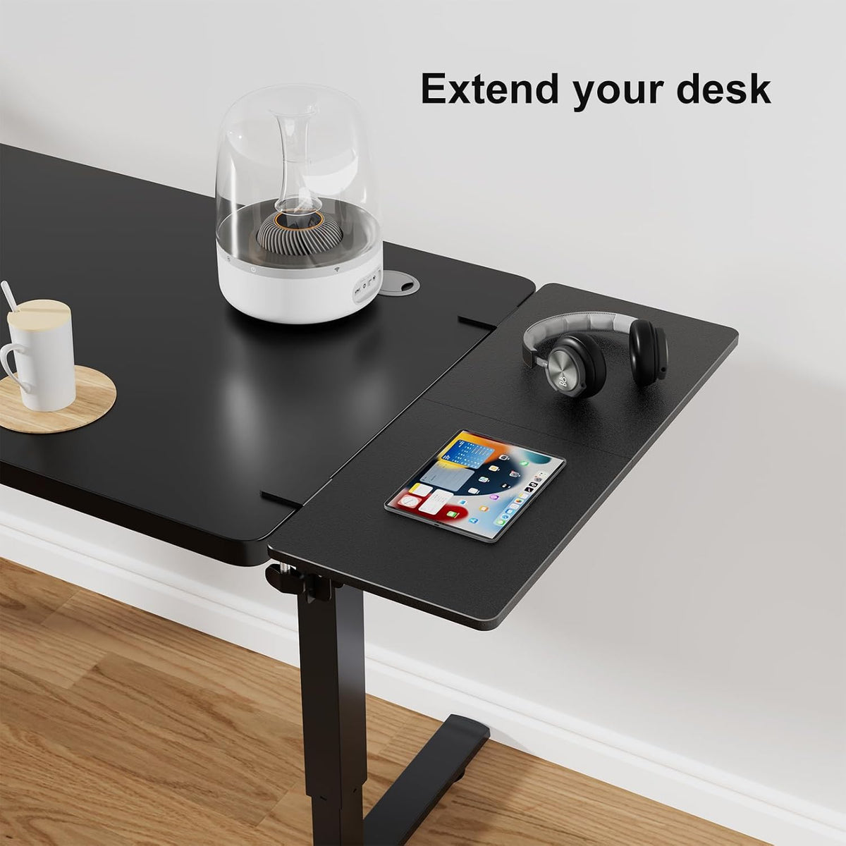 Suptek Clamp-on 9.5 x 23.6 inch Desk Extender, Wrist Support, Foldable Keyboa...