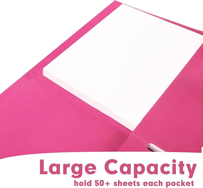 Two Pocket Folders, RAZCC 50 Pack 2 Pocket Folders Fit Letter Size Paper - Image 4
