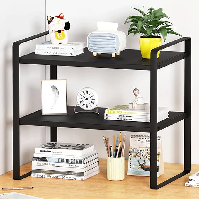 SIDIANBAN Desktop Organizer Shelf Office Storage Rack Computer Desk Bookshelf by SIDIANBAN