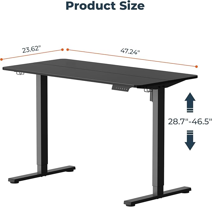 FitStand Adjustable Standing Desk, 47x24 Inches Home Office Desk - Image 3
