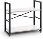 CAPHAUS 2 Tier Small Bookshelf, 24 Inch Width Free Standing Shelf, Bookcase - Image 8