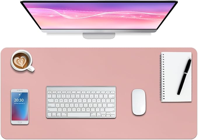 Boutilon Leather Desk Pad Protector, Non-Slip Mouse Pad, Laptop Desk Pad by Boutilon