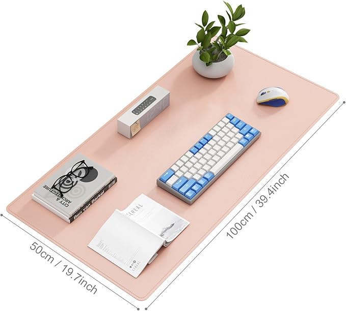 DAWNTREES Desk Mat Protector, PU Leather Desk Pad, Non Slip, Large Mouse Pad - Image 2