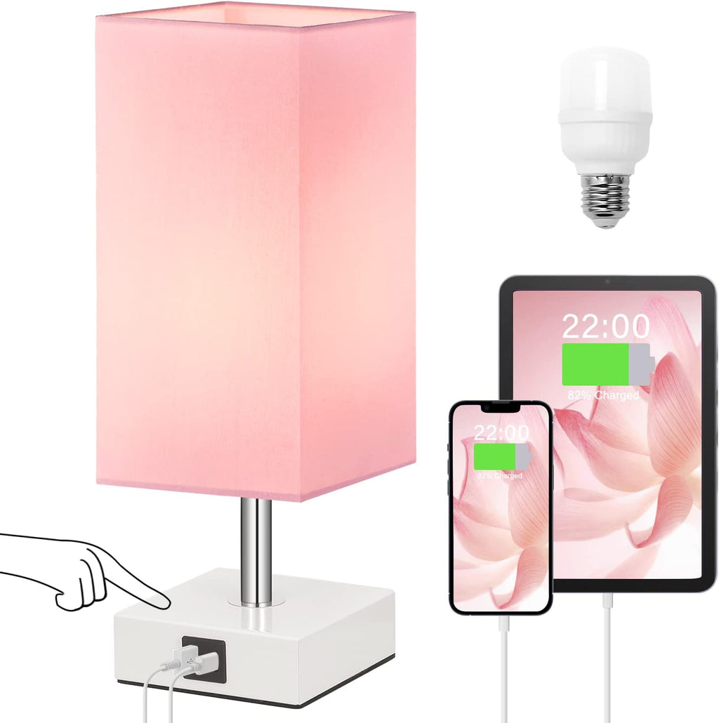 pink touch table lamp for bedroom - dimmable, main product view