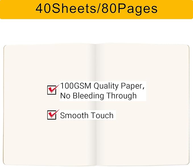 EUSOAR Kraft Notebooks, 12 Packs Large A4 8.5" x 11"，40 Sheets/ 80 Pages - Image 3