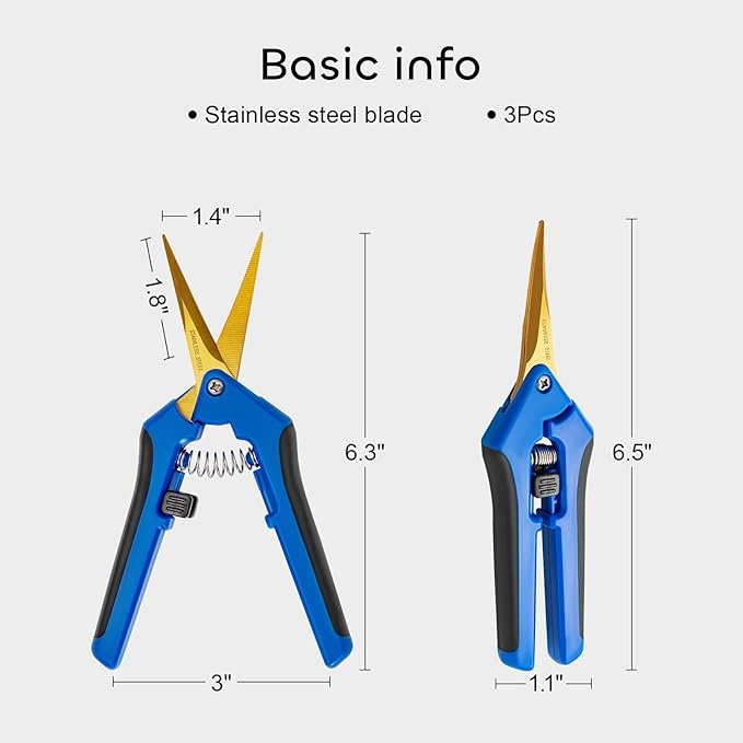 GROWNEER 6 Packs 6.5 Inch Pruning Shears - Image 4