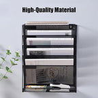 Vankcp 1 Pcs 6-Tier Magnetic File Holder, No Drilling Magnetic File Organizer - Image 3