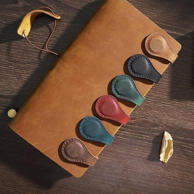 Personalized Magnetic Leather Bookmark, 26 Letters Custom Leather Bookmarks - Image 3