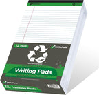 KAISA White Legal Pads Writing Pads Recycled Paper, 8.5"x14" Wide Ruled Lined by KAISA