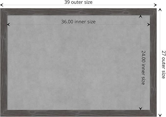 Amanti Art Grey Framed Magnetic Board 27x39 Large Vision Board - Image 4