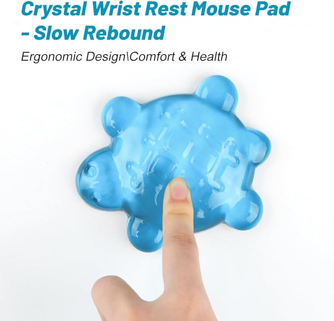 Lucocia Silicone Gel Mouse Wrist Rest, Cute Turtle Shape Ergonomic Elbow Mouse - Image 2