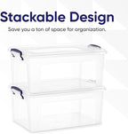Superio Storage Bins with Lids, Stackable Totes, BPA Free, Odor Free, Organizer - Image 3