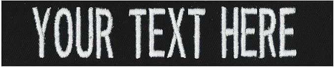Custom Uniform Name Tapes Solid Colors. Black Fabric, 5 Inch Sew on by NORTHERNSAFARI