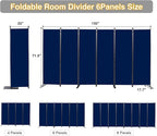 CHOSENM Room Divider, 6 Panel Folding Privacy Screens - Image 2